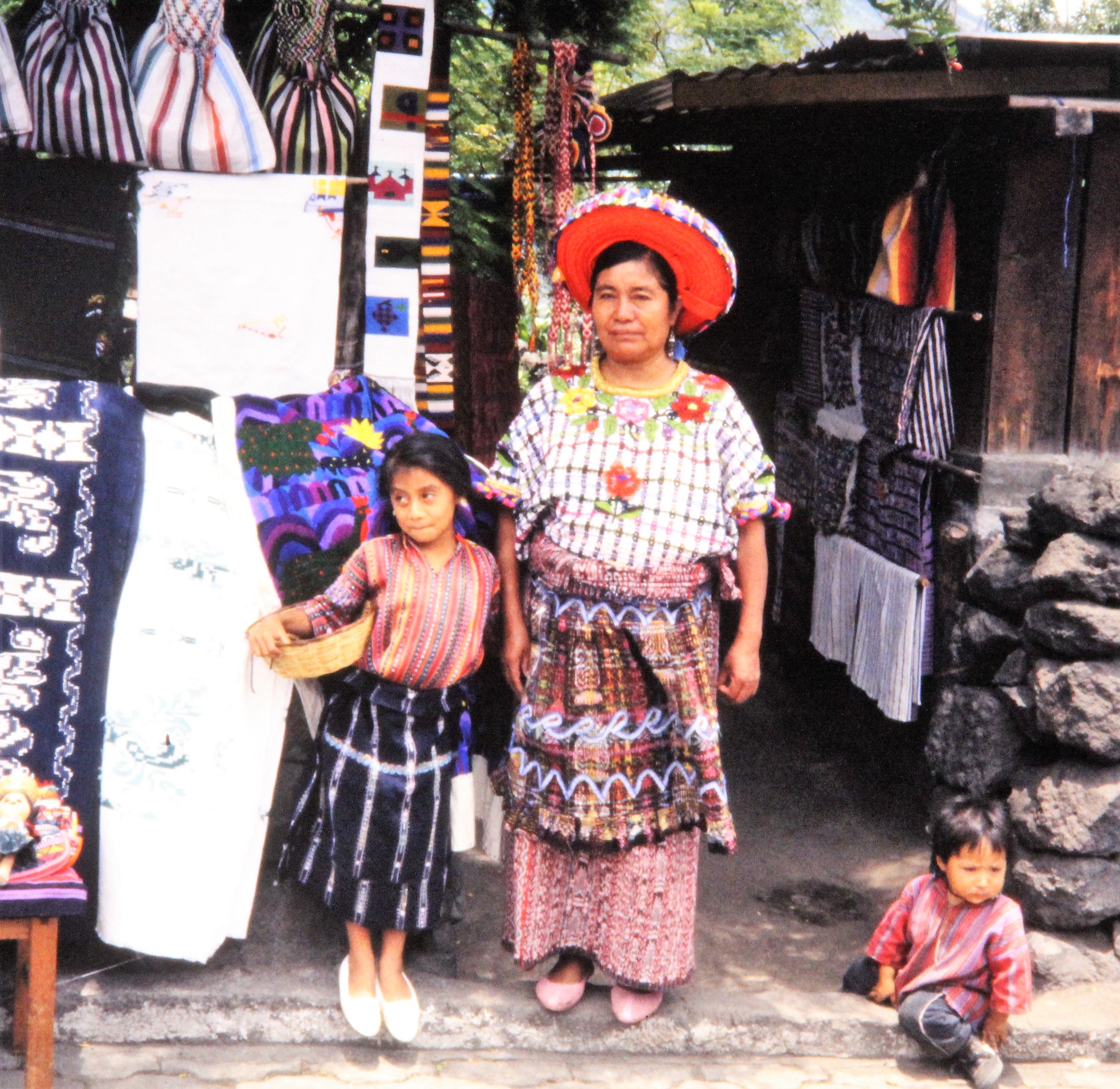 Selling traditional crafts near Atitlan, Guatemala (2)